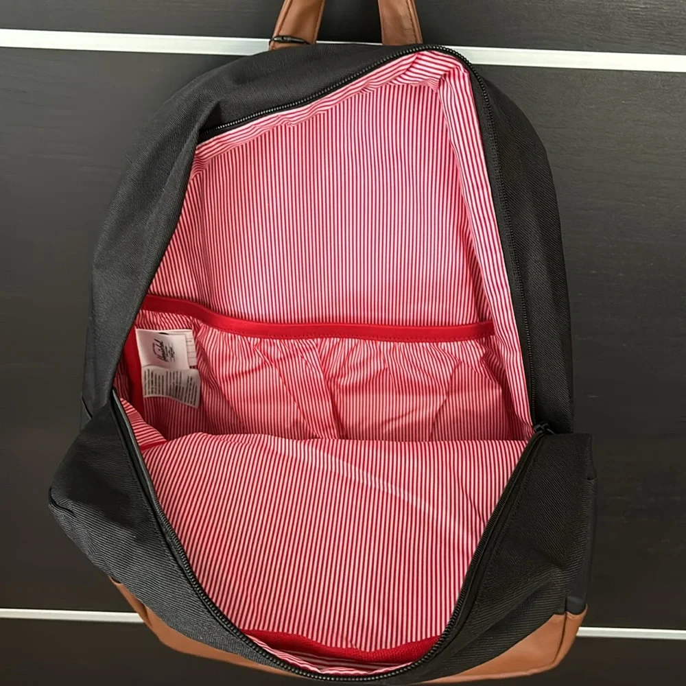 Herschel Black and Tan Heritage Backpack 21.5L